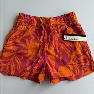 Nicole Miller Orange and Pink Women Shorts